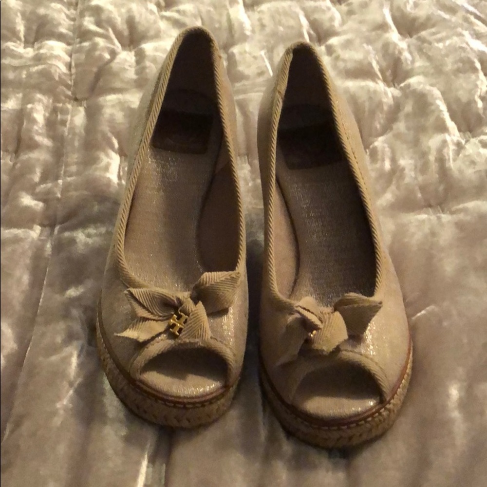 Tory Burch Wedge Sandals, size 7.5